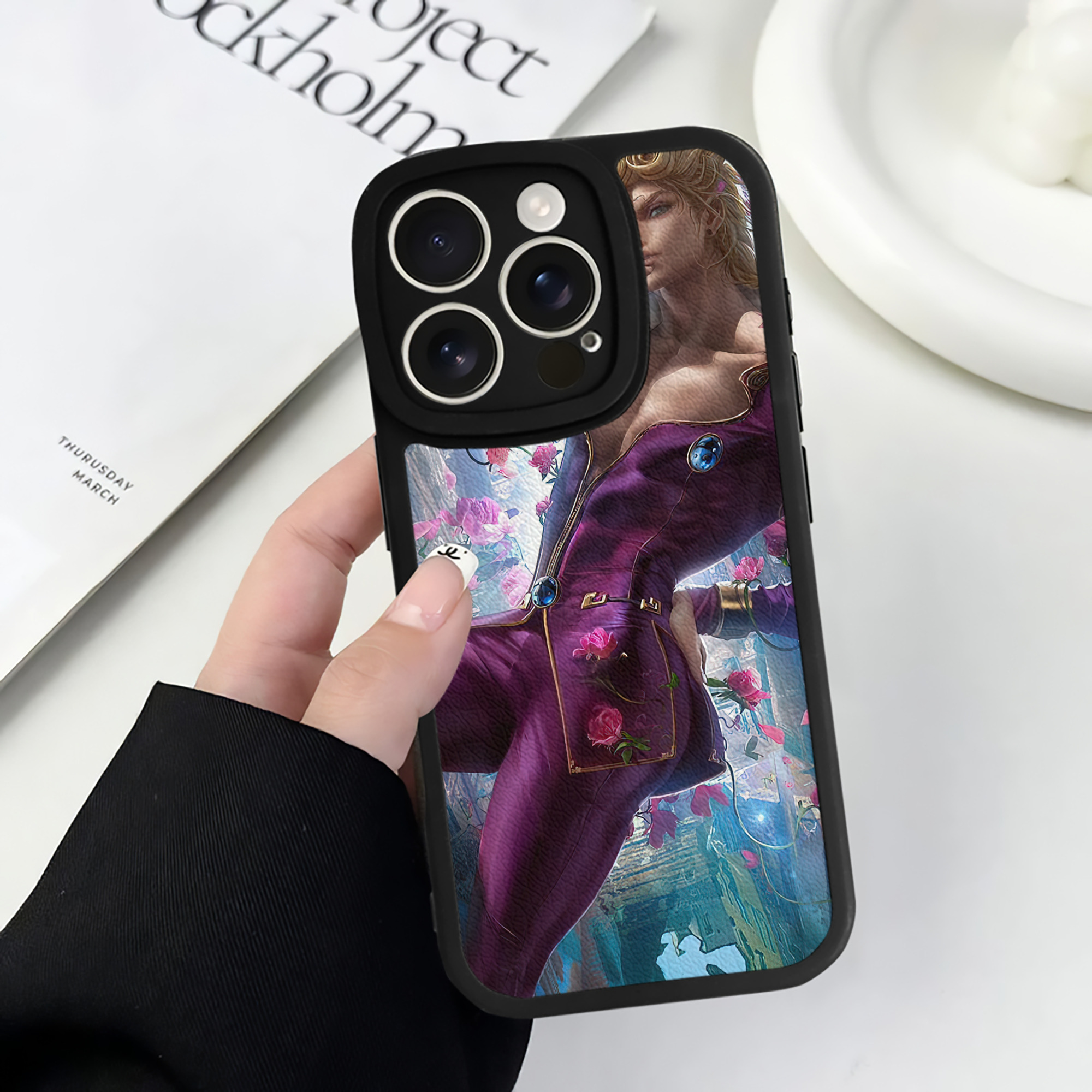 （画像用） ジョジョの奇妙な冒険 JoJo's Bizarre Adventure 【iPhone 16シリーズ対応】シリコンスマホケース（レザー調） 材質：シリコン